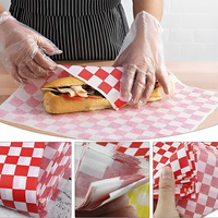 Papier sulfurisé personnalisé en gros avec logo imprimé, qualité alimentaire, enduit de PE, pour emballage de burgers, frites et poulet frit