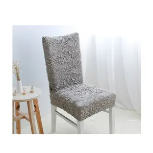 Wedding spandex black Stretch chair cover protective jacquard chair cover for dining room