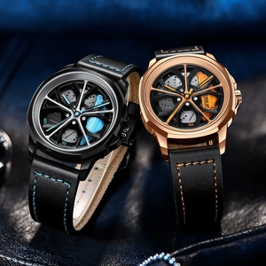 Reloj de pulsera deportivo de cuarzo para hombre con diseño de llanta de coche, resistente al agua, para dropshipping - Product Image 2