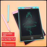 Tablette d'écriture effaçable LCD numérique électronique à écran couleur en plastique de 8,5, 10 et 12 pouces avec batterie intégrée pour jouets d'enfants