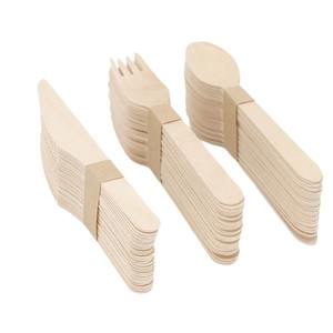Ensemble <span class=keywords><strong>de</strong></span> couverts en bois compostables respectueux <span class=keywords><strong>de</strong></span> l'environnement Ustensiles <span class=keywords><strong>de</strong></span> salle à manger bon marché - Product Image 4