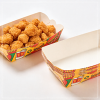 Boîte à snacks jetable pour frites, anneaux d'oignon, tendres de poulet, poulet pop-corn, nuggets de poulet - Emballage de snacks en gros