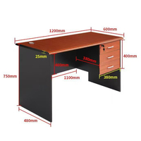 Meja Kerja Kantor Modern Harga Terjangkau, Populer, Bahan MDF, Eksekutif, Kecil, Tahan Api, untuk Desain Ruangan