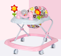 Marche-bébé d'usine 3 en 1, chaise à roulettes musicale de dessin animé, jouet musical, marche-bébé pour garçon et fille, marche-bébé pas cher