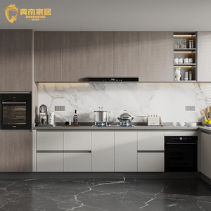 Armoire de <span class=keywords><strong>cuisine</strong></span> au design moderne personnalisé avec finition laquée <span class=keywords><strong>noire</strong></span>, style classique, structure en contreplaqué pour la décoration de la maison QD-KC-0002 - Product Image 4