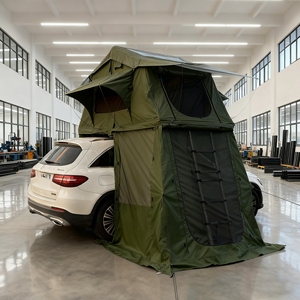 Tenda <span class=keywords><strong>da</strong></span> Campeggio per Viaggi in Auto 1,4m, Impermeabile e Antipioggia con Tetto Morbido e Veranda Posteriore - Product Image 4