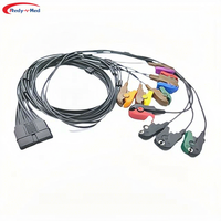 Accessoires médicaux, câble Holter IEC AHA compatible avec Schiller MS-12, câble Holter bleu