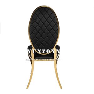 Silla moderna <span class=keywords><strong>para</strong></span> banquetes <span class=keywords><strong>de</strong></span> acero inoxidable dorado <span class=keywords><strong>para</strong></span> eventos, comedor con cómodo cojín <span class=keywords><strong>de</strong></span> terciopelo <span class=keywords><strong>de</strong></span> cuero con respaldo - Product Image 6