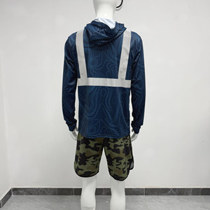 Sudadera con Capucha de Pesca con Tiras Reflectantes UPF50+ de Secado Rápido y Transpirable para Protección Diurna y Nocturna - Product Image 4