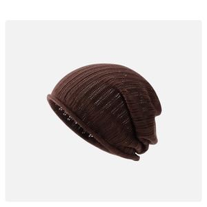 2024 nouvelle couleur petit mince respirant Pile chapeau femmes printemps et été loisirs tricoté Slouchy Beanie - Product Image 6