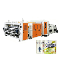 Máquina Rebobinadora de Papel Higiénico Controlada por PLC, Máquina para Fabricar Toallas de Cocina, Máquina de Laminación de Papel Higiénico con Pegamento