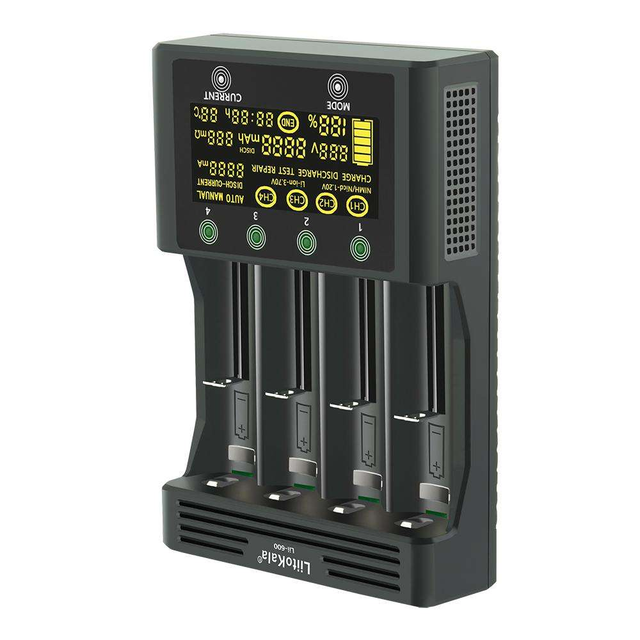 LiitoKala Lii-600 LCD Battery Charger for 18650 26650 21700 26700