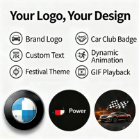 Applicable aux logos de véhicules électriques BMW, logo de voiture, affichage dynamique LED intelligent, écran d'affichage circulaire pour voiture