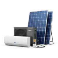 Climatiseur solaire hybride ACDC410A/R32 12000 BTU 1,5 CV mural split double mode AC/DC à entraînement direct PV écologique R32 complet