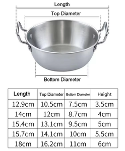 Bol à collation personnalisé en acier inoxydable 304 doré avec petites poignées doubles, ustensiles de cuisine pour la maison, bols dorés pour les événements - Product Image 3