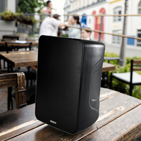 DEKEN FIT WS4T Haut-parleur mural extérieur étanche de haute qualité, élégant, à bord étroit de 4 pouces, pour restaurants, halls d'entrée