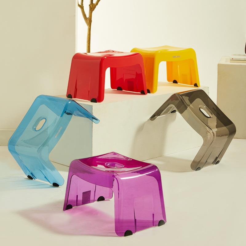 Acrylic Stone Shower Stool Modern Durable Bathroom Accessory