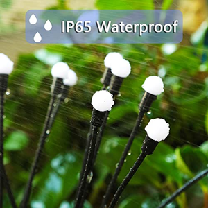 Solar Garden <b>Lights</b> 1-Pack 8 LEDs IP65 Waterproof <b>Firefly</b> Design Small Bulb 360 Beam Angle Warm White RoHS Certified Battery - Product Image 5