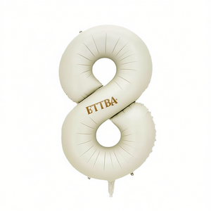 Palloncini Numerici Color Crema 100 Cm Metallizzati per Decorazioni Festa di Compleanno - Product Image 3