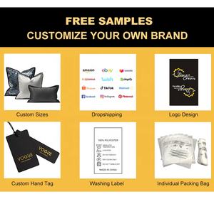 Housse de coussin en Polyester moderne, taie d'oreiller avec couronne, Jacquard, élégant, décoration pour la <span class=keywords><strong>maison</strong></span>, 18x18, offre spéciale - Product Image 6