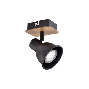 Foco de madera negro 1xgu10, diseño elegante, ideal para iluminación decorativa y funcional en espacios interiores. - Product Image 1