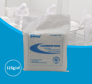 Paños de Limpieza para Cuartos Limpios de 9x9 Pulgadas, Clase 1000, Tejido de Doble Punto, 100% Poliéster - Product Image 1