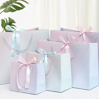 Poignée de ruban de luxe sac à provisions en papier de qualité supérieure fait à la main élégant pochette de transport au détail quantité minimale de commande bas pour bougie artisanat utilisation en gros