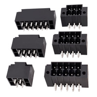 Bloc de bornes à ressort compact noir à double rangée, pas de 3,5 mm, avec levier de verrouillage - Ensemble complet mâle et femelle