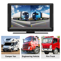 Caméra de recul 1080P 10,36 pouces multi-lentilles pour véhicule, enregistreur de tableau de bord, enregistrement en boucle, système de surveillance DVR étanche, robuste