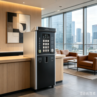 Distributeur automatique de café au lait frais avec refroidissement par compresseur, écran tactile, capacité de 150 à 200 portions pour hôtels de luxe