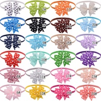 Collier ajustable en ruban polyester à pois pour chiens et chats - Accessoire léger, confortable et mignon pour le cou des animaux de compagnie