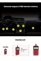 Red V309 Handheld OBD II Herramienta de diagnóstico de fallas Escáner de diagnóstico automotriz y lector de código para análisis de motor de automóvil