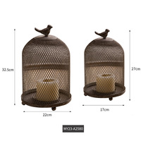 Classique en fer forgé Style rétro cage à oiseaux décoration de bureau bougeoir décorations de mariage