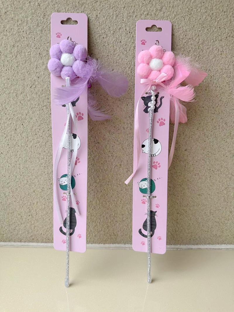 Bâton de taquineries fleur chat 42cm de long