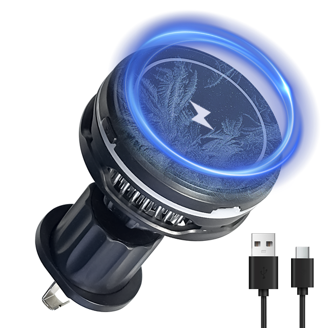 Magnetic Air Vent Wireless Car Charger with Cooling Technology 15W Fast Charge QC4.0/PD3.0 Mount Holder Car Accessories Supply