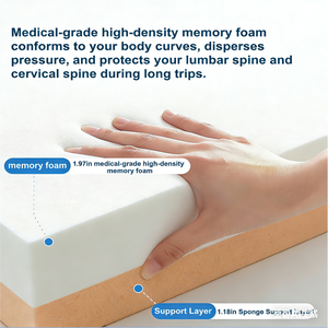 Colchón de Espuma Viscoelástica de Lujo para Autocaravanas, Soporte Ortopédico para la Columna Vertebral, Antibacteriano y Antiácaros, Ligero y Personalizable para Uso en Casa y en el Automóvil - Product Image 6