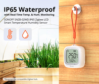 Sensor Suhu dan Kelembapan Pintar SONOFF SNZB-02WD IP65 Zigbee LCD dengan Kontrol Aplikasi, Bertenaga Baterai untuk Android
