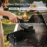 Brosse de nettoyage pour barbecue électrique, rechargeable par USB, en acier inoxydable, pour grille de barbecue extérieure