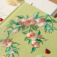 Journal A5 de haute qualité pour le bureau, personnalisé avec un logo imprimé sur tissu, couverture rigide, avec logo personnalisé et broderie