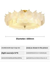 Lustres en forme de coquille en fer de luxe léger, LED blanc chaud, design contemporain, compatibles AC, dimmables, installation facile