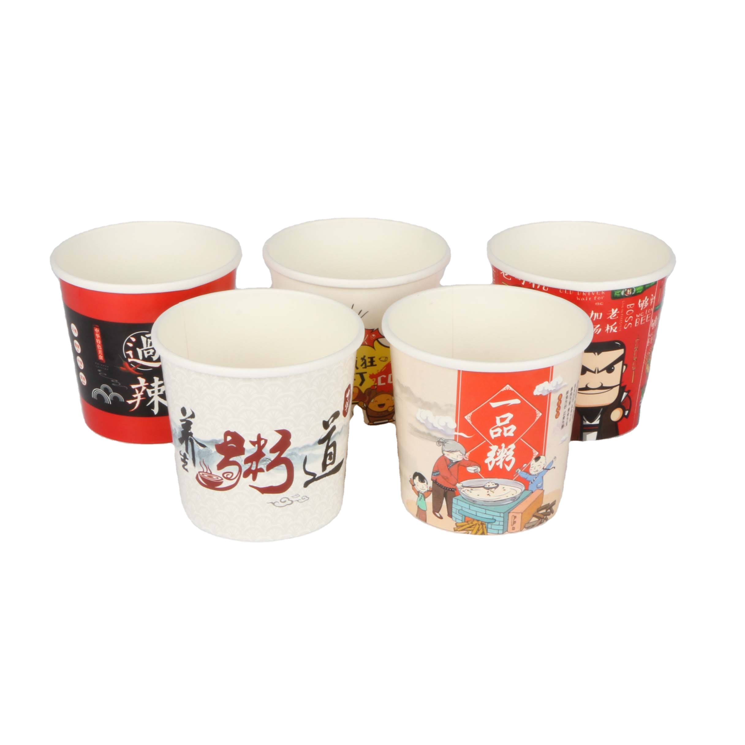 microwavable paper food container soup cup/disposable paper hot soup bowls with lid