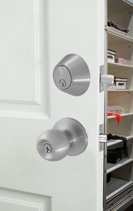 WEKIS Stainless Steel Bright Chrome Plated Cylindrical Tubular Knob Single Deadbolt Combination <b>Door</b> Lock Lockset 60mm Backset - Product Image 6