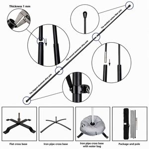 Bandera de Pluma con Logotipo Personalizado, Impresa en Poliéster, de Una o Dos Caras, Sublimada, Tipo Lágrima, con Mástil de Fibra de Vidrio y Base Cruzada - Product Image 3
