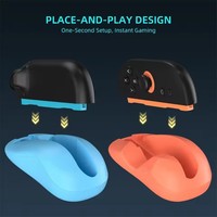 2 buah kontroler game Mouse ergonomis Mini portabel, Mouse dengan dudukan berdiri untuk Nintendo Switch 2 pengontrol Joy-Con