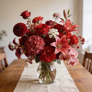 Flores Artificiales de Seda <span class=keywords><strong>Serie</strong></span> Roja, Hechas a Mano, Personalizables con Imagen, Materiales Florales para Ramos, Decoración de Bodas y Hogar, Día de San Valentín - Product Image 1