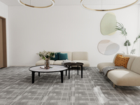 Dalles de moquette grises à usage commercial, modernes, à fort trafic, avec support en nylon et PVC, texture à fines mailles pour les bureaux à haute efficacité