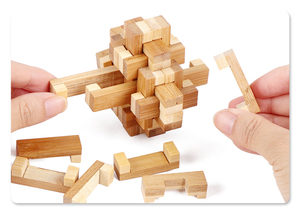 Juguete Educativo de Bambú, Rompecabezas Clásico Chino, Juegos de Ingenio Kongming Luban para Niños de 5 a 7 Años, Barniz Ecológico - Product Image 4