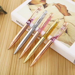 Stylo à bille en métal avec tube transparent multicolore et paillettes, papeterie élégante pour cadeaux d'invités de mariage - Product Image 5
