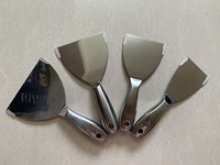 Couteau à peinture et à mastic de qualité industrielle, avec manche en acier inoxydable et lame polie miroir, 2-6 pouces, pour bricolage