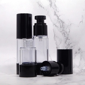 Wholesale 1oz 4oz 5oz Transparent Round As Plastic Airless Pump Bottle with White Pump Caps for Lotion and Pump Sprayer - Product Image 5